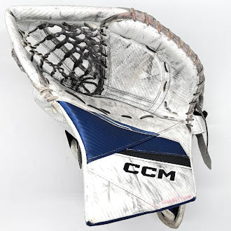 CCM Axis 2 - Gant de gardien de but Pro Stock d'occasion - (Blanc/Bleu/Noir)